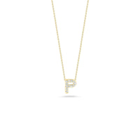 Roberto Coin 18K Yellow Gold "P" Initial Diamond Necklace