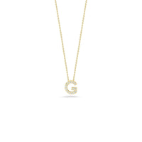 Roberto Coin 18K Yellow Gold "G" Initial Diamond Necklace