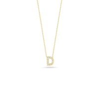 Roberto Coin 18K Yellow Gold "D" Initial Diamond Necklace