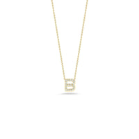 Roberto Coin 18K Yellow Gold "B" Initial Diamond Necklace