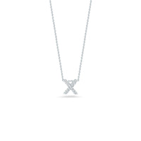 Roberto Coin 18K White Gold "X" Initial Diamond Necklace