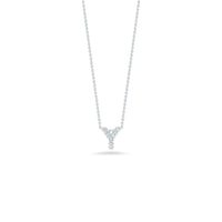 Roberto Coin 18K White Gold "Y" Initial Diamond Necklace