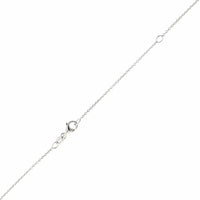 14K White Gold Diamond Circle Pendant Necklace