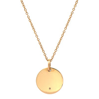 Zoe Chicco 14K Yellow Gold Disc "D" Pendant Necklace