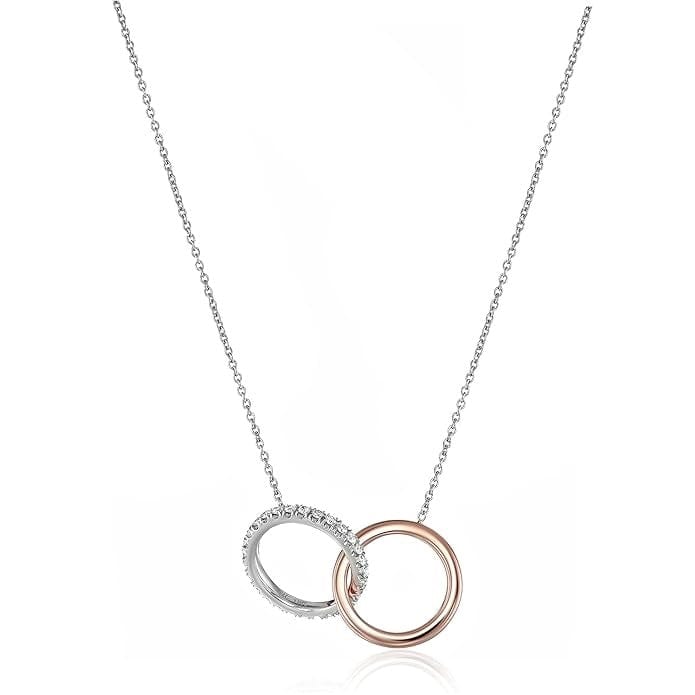 Roberto Coin 18K Two-Tone Gold Double Circle Diamond Pendant