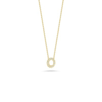 Roberto Coin 18K Yellow Gold "O" Initial Diamond Necklace