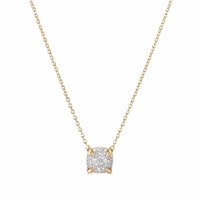 Chatelaine® Pendant Necklace in 18K Yellow Gold with Full Pavé Diamonds