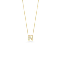 Roberto Coin 18K Yellow Gold "N" Initial Diamond Necklace