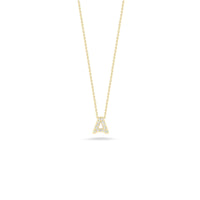 Roberto Coin 18K Yellow Gold "A" Initial Diamond Necklace