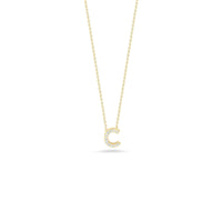 Roberto Coin 18K Yellow Gold "C" Initial Diamond Necklace