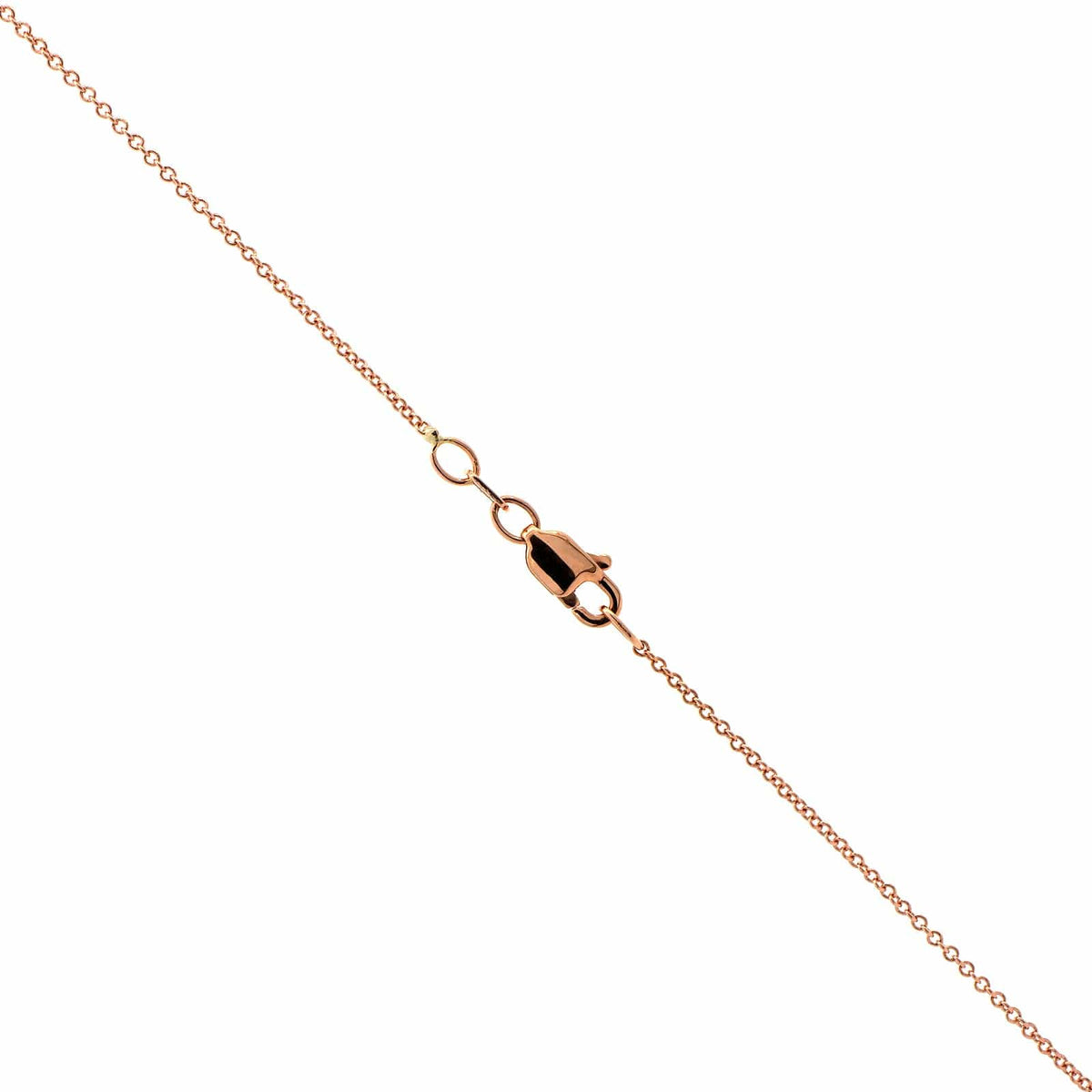 18K Rose Gold Marquise Diamond Pendant Necklace