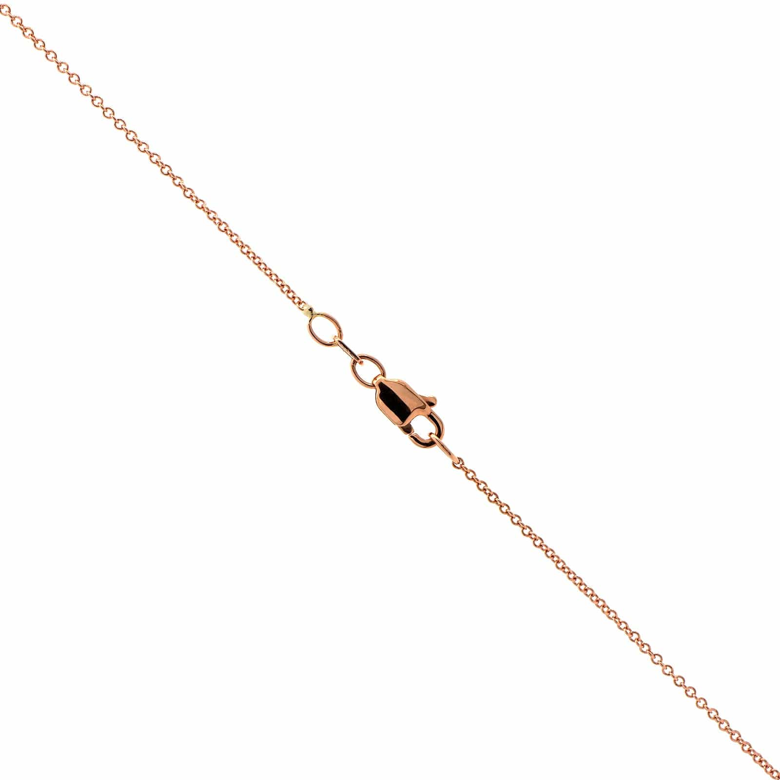 18K Rose Gold Marquise Diamond Pendant Necklace