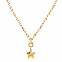18K Yellow Gold Diamond Star Pendant