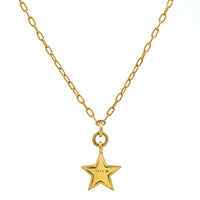 18K Yellow Gold Diamond Star Pendant