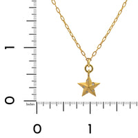 18K Yellow Gold Diamond Star Pendant