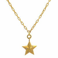 18K Yellow Gold Diamond Large Star Pendant