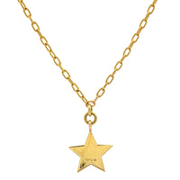 18K Yellow Gold Diamond Large Star Pendant