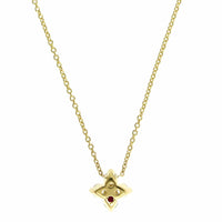 Roberto Coin 18K Yellow Gold "Love In Verona" Small Flower Diamond Necklace