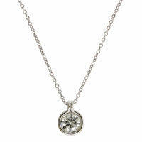 Platinum Bezel Set Diamond Pendant