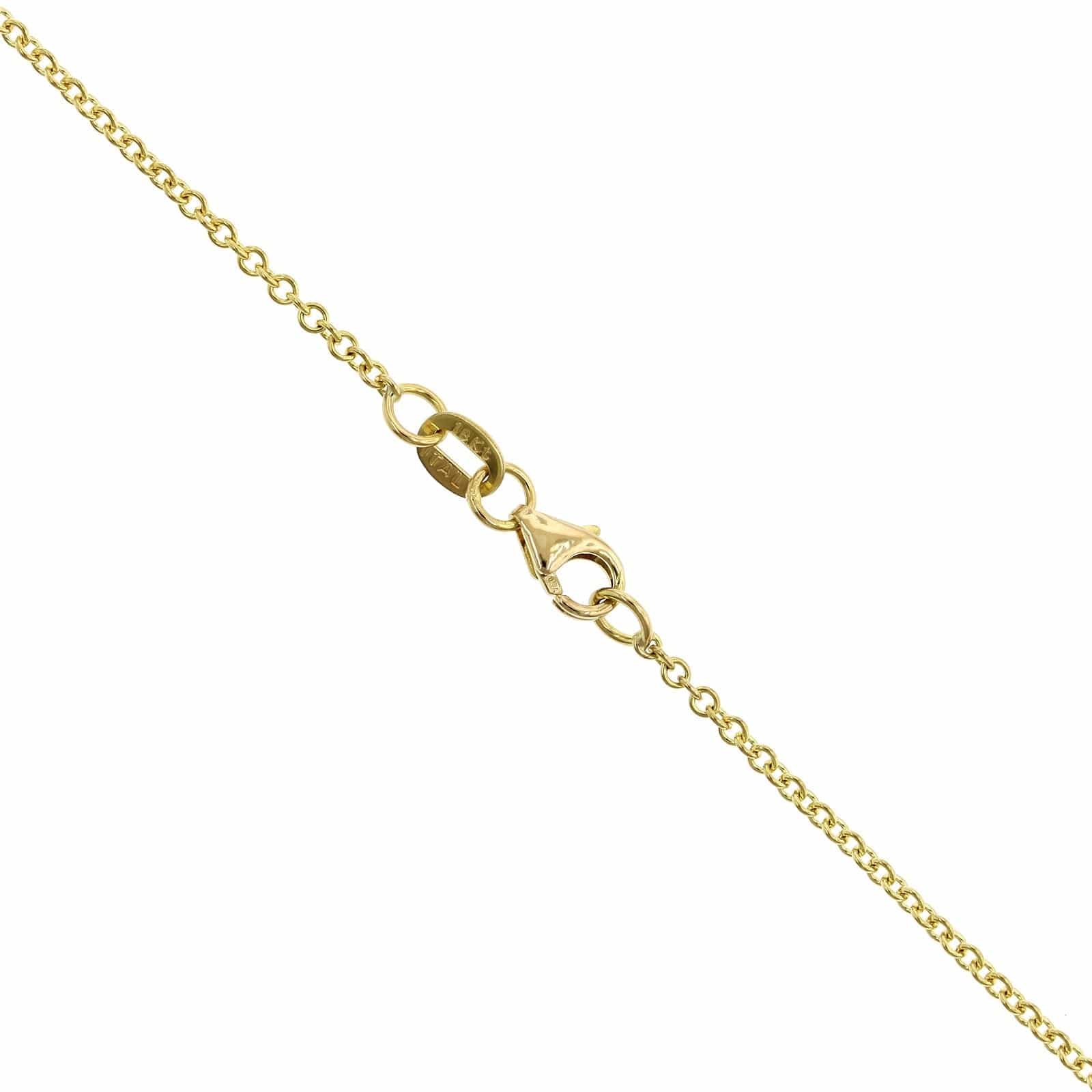 18K Yellow Gold Bezel Set Diamond Pendant