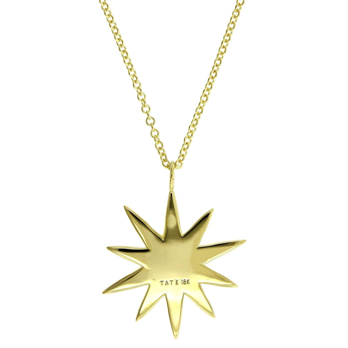18K Yellow Gold Diamond Star Pendant