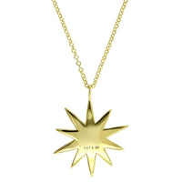 18K Yellow Gold Diamond Star Pendant