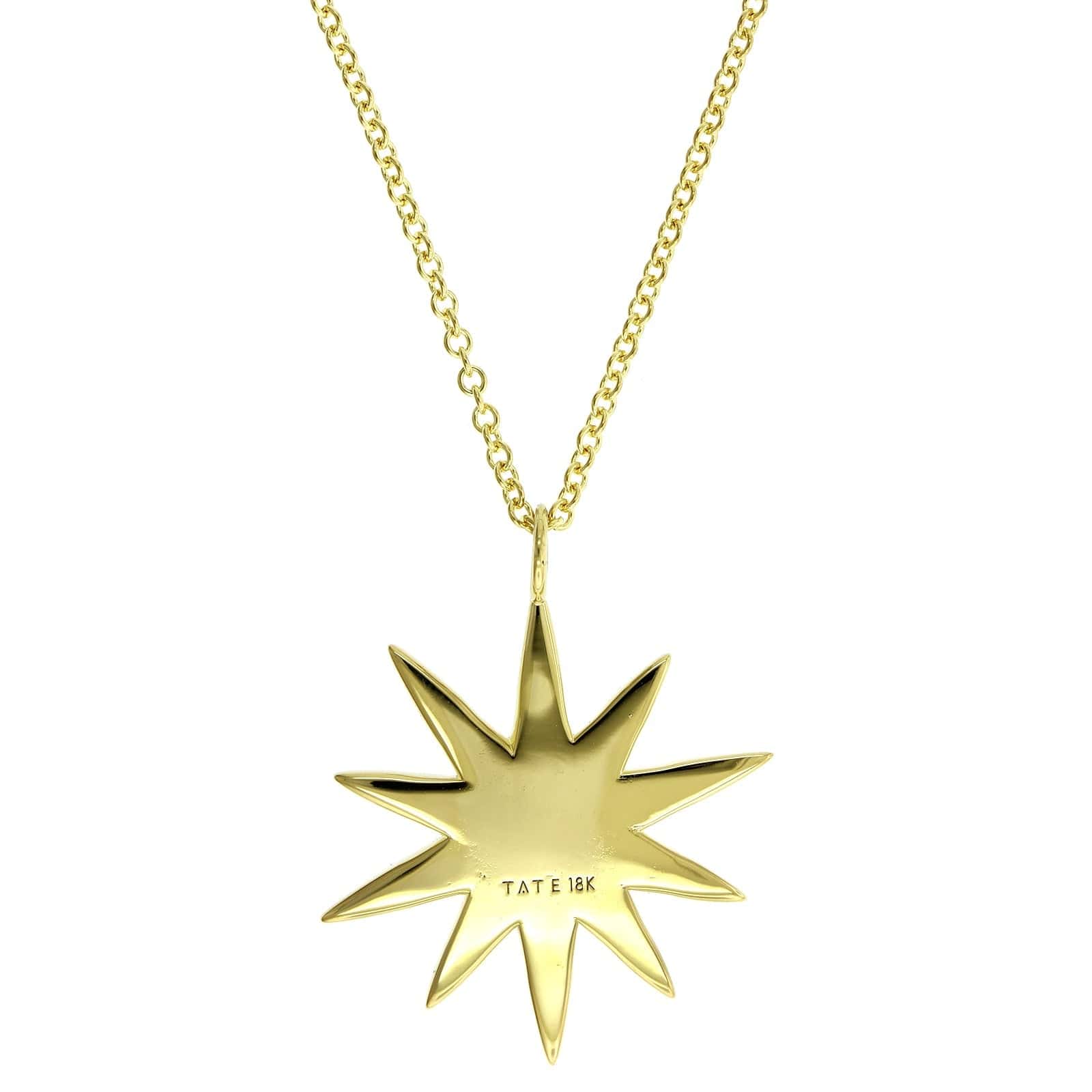 18K Yellow Gold Diamond Star Pendant