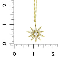 18K Yellow Gold Diamond Star Pendant