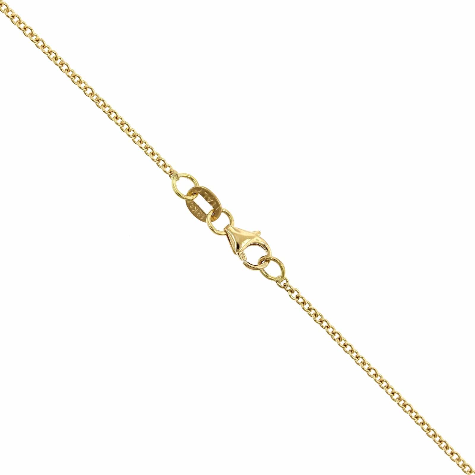 18K Yellow Gold Diamond and Diamond Halo Pendant