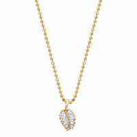 Anita Ko 18K Yellow Gold Leaf Diamond Necklace