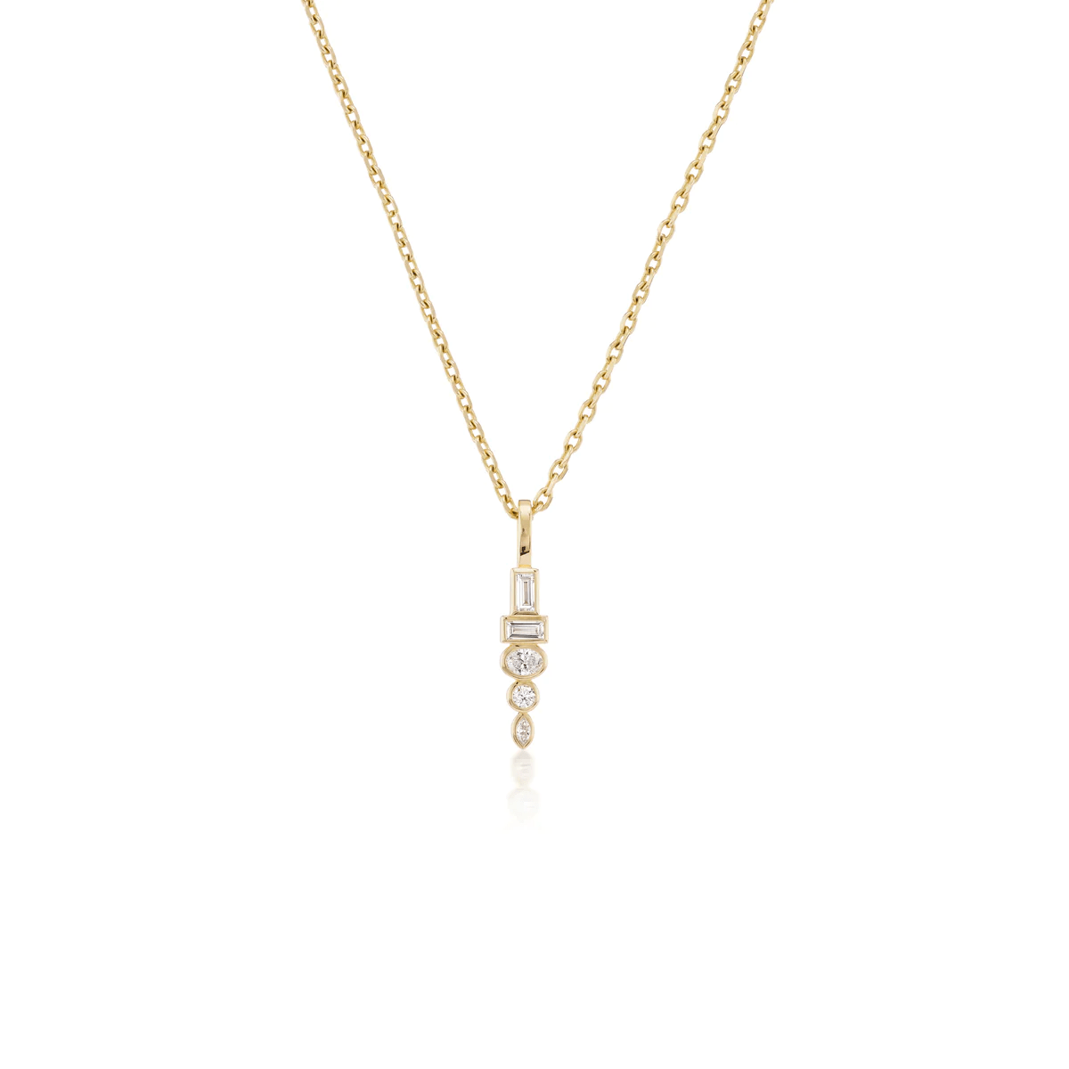18K Yellow Diamond Totem Pendant