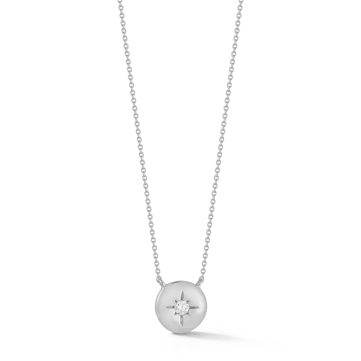 Dana Rebecca 14K White Gold Starburst Diamond Pendant