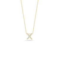 Roberto Coin 18K Yellow Gold "X" Initial Diamond Necklace
