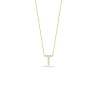 Roberto Coin 18K Yellow Gold "T" Initial Diamond Necklace