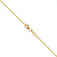 18K Yellow Gold Diamond Flower Pendant Necklace
