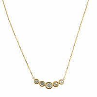 14K Yellow Gold Graduated Diamond Necklace