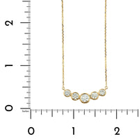 14K Yellow Gold Graduated Diamond Necklace