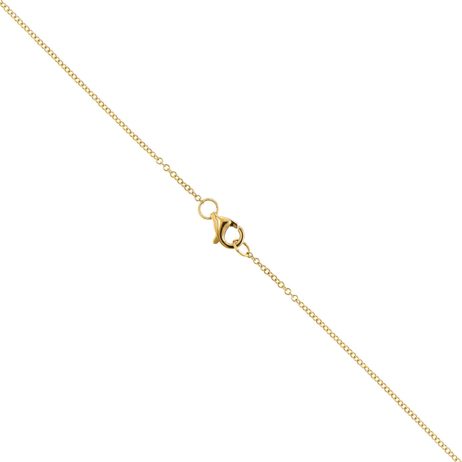 14K Yellow Gold Pave Diamond Star of David Pendant Necklace