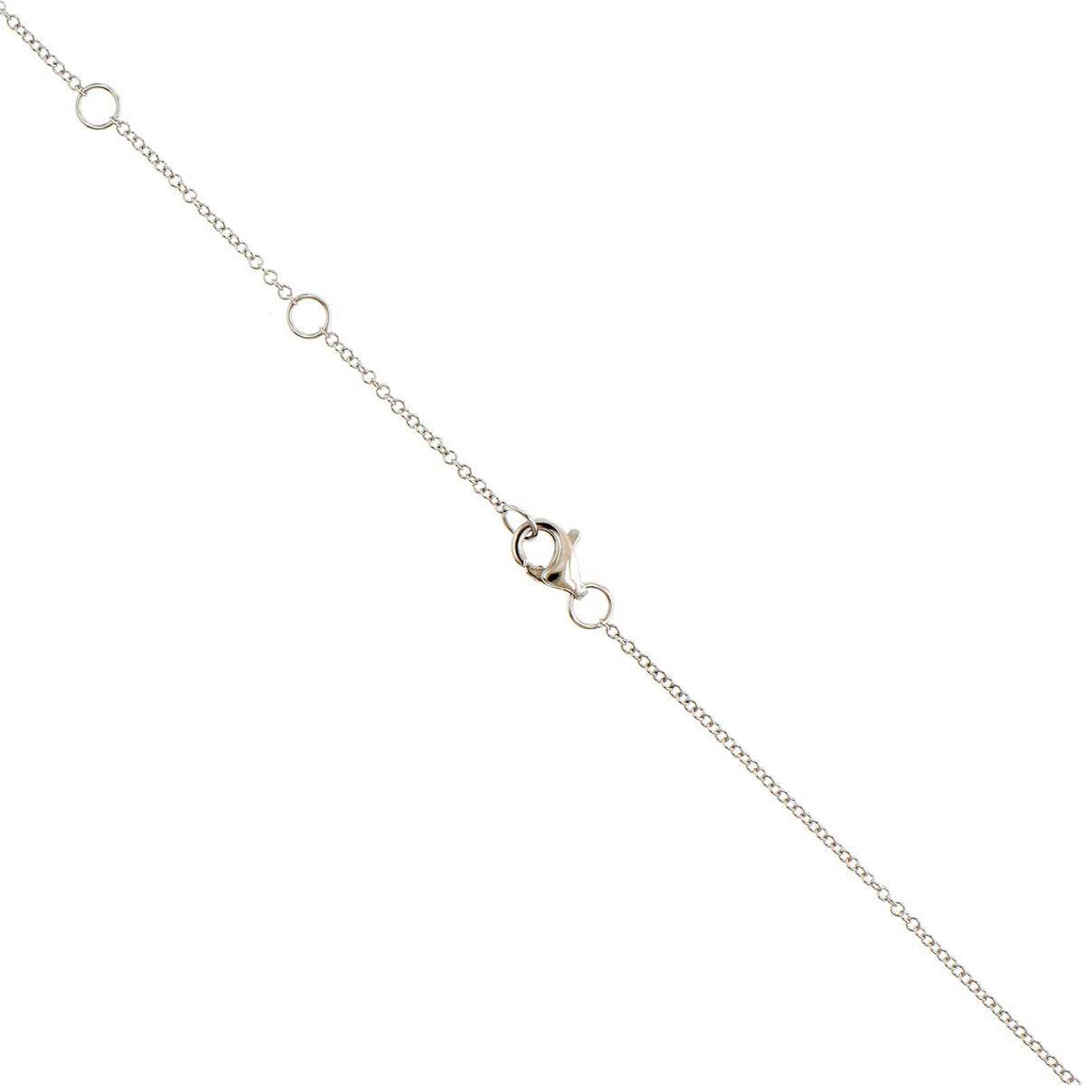 14K White Gold Small Pave Diamond Star of David Pendant Necklace
