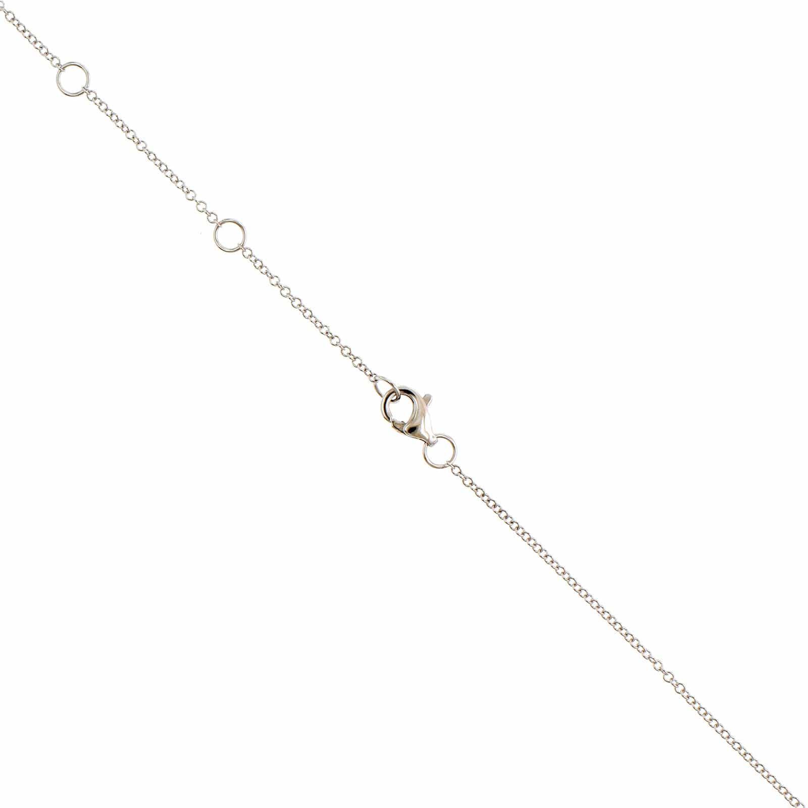 14K White Gold Small Pave Diamond Star of David Pendant Necklace