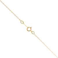 14K Yellow Gold Heart Shaped Diamond Pendant Necklace
