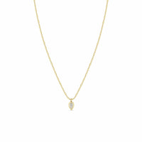 Zoe Chicco 14K Yellow Gold Tube and Bead Chain Necklace with Diamond Pendant