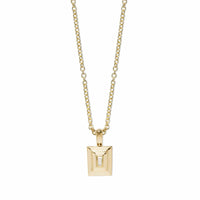 Azlee 18K Yellow Gold Staircase Petite Tapered Baguette Diamond Necklace