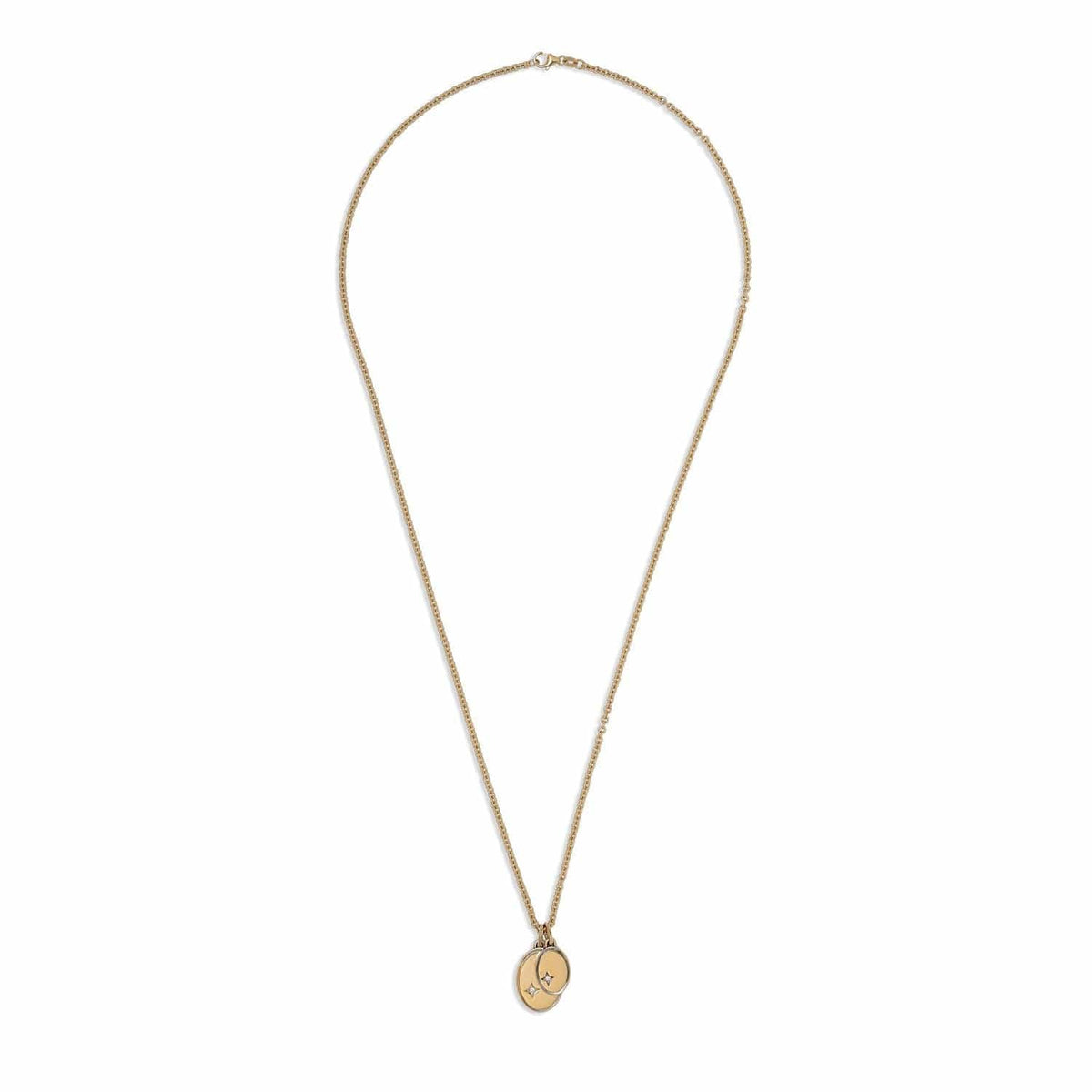 Maor 18K Yellow Gold Oval Gudo Diamond Pendant Necklace