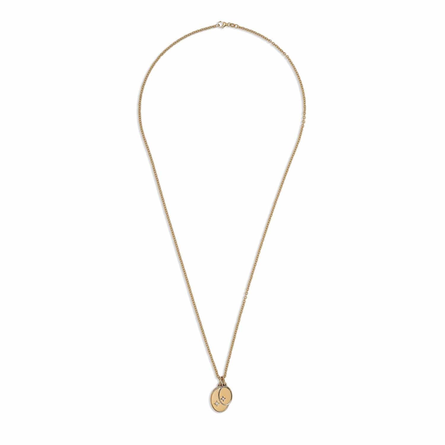 Maor 18K Yellow Gold Oval Gudo Diamond Pendant Necklace