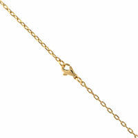 18K Yellow Gold Bezel Round Diamond Pendant Necklace