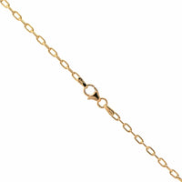 18K Yellow Gold Round Diamond Pendant Necklace