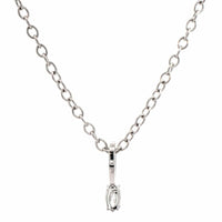 18K White Gold Marquise Diamond Pendant Necklace