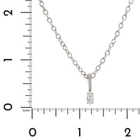 18K White Gold Marquise Diamond Pendant Necklace