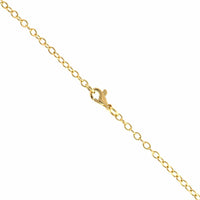 18K Yellow Gold Pear Shape Diamond Pendant Necklace